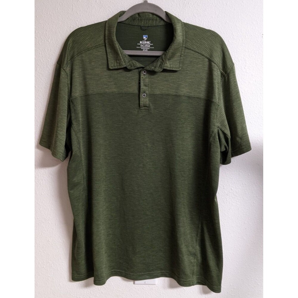 Kuhl Engineered Polo Shirt Mens Green Outdoor Performance Wicking Hiking XXLarge - Picture 5 of 14